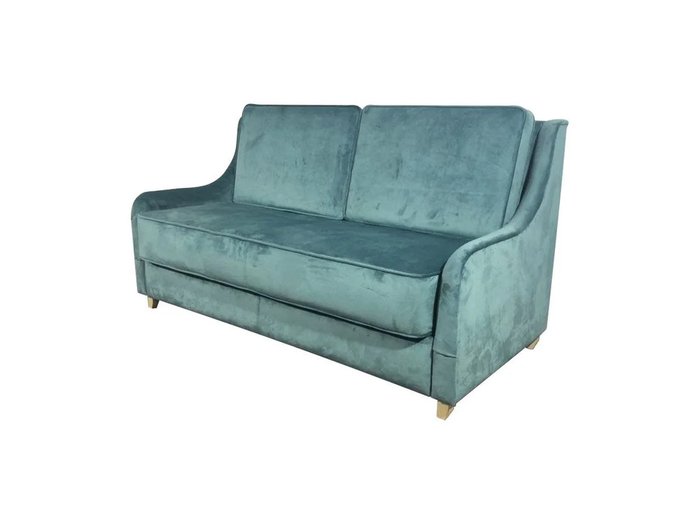 Прямой диван-кровать Мила бирюзового цвета