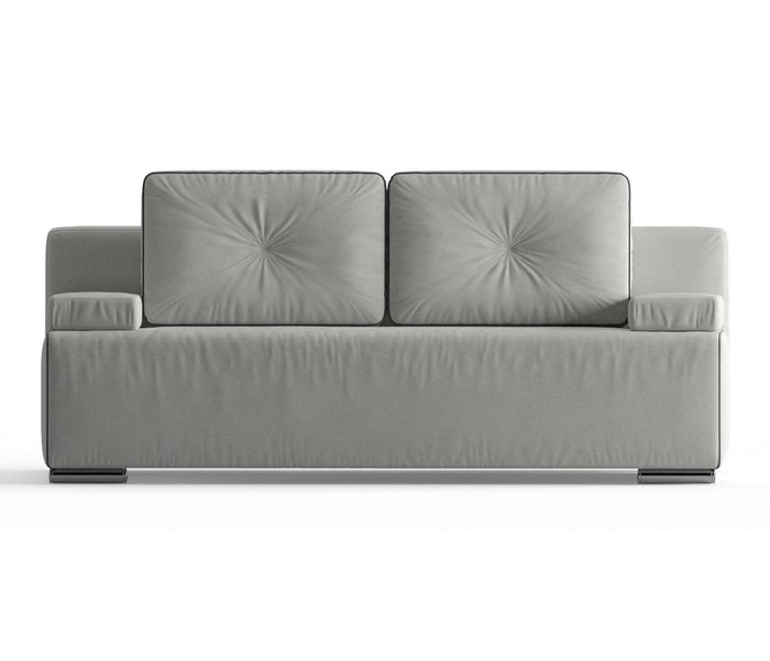 Диван-кровать Роклин в обивке из велюра светло-серого цвета - купить Прямые диваны по цене 29490.0