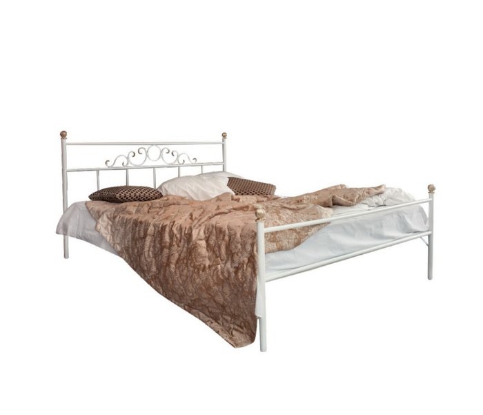 Кровать Сандра 180х200 белого цвета - купить Кровати для спальни по цене 31990.0