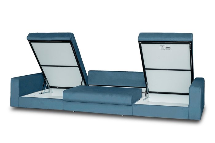 Угловой диван-кровать Модена синего цвета - лучшие Угловые диваны в INMYROOM