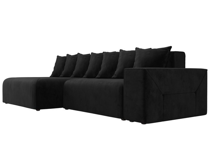 Угловой диван-кровать Кёльн черного цвета левый угол - лучшие Угловые диваны в INMYROOM