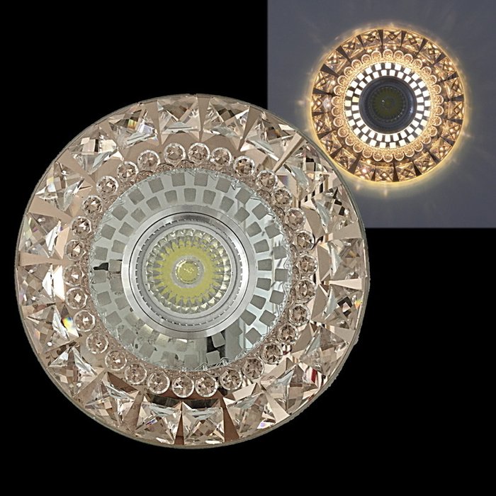 Встраиваемый светильник 62061-9.0-001PL MR16+LED3W TEA (стекло, цвет коричневый) Встраиваемый светильник 62061-9.0-001PL MR16+LED3W TEA (стекло, цвет коричневый)