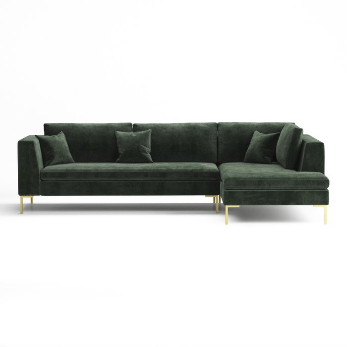 Угловой диван Kona темно-зеленого цвета  - купить Угловые диваны по цене 163000.0