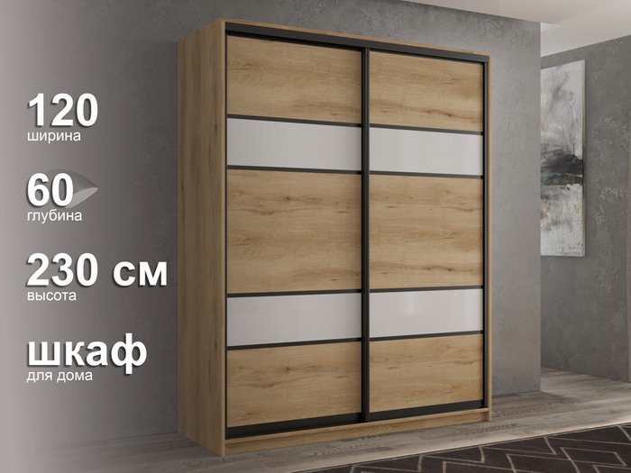 Шкаф-купе Кааппи-8 120 цвета Эвок прибрежный - лучшие Шкафы-купе в INMYROOM