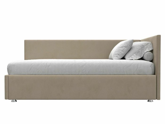 Кровать Лига 039 бежевого цвета с подъемным механизмом правая - купить Кровати для спальни по цене 44999.0