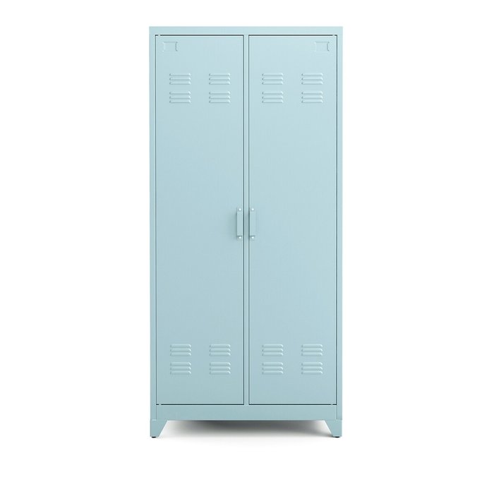 Шкаф с дверками из металла Hiba голубого цвета