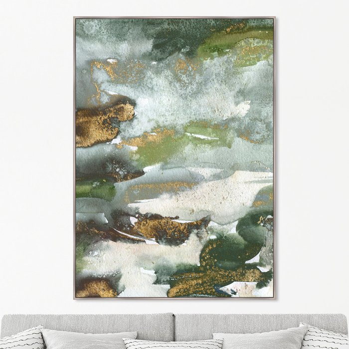 Репродукция картины на холсте River from a birds-eye view