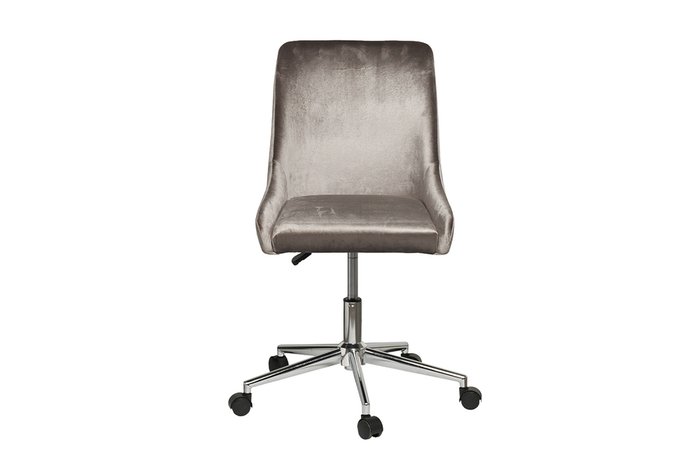 Кресло офисное в обивке из велюра серого цвета - купить Офисные кресла по цене 31680.0