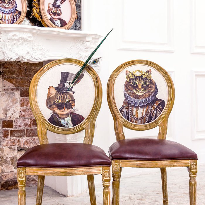 Стул Мисс Кошка с сидением из экокожи - лучшие Обеденные стулья в INMYROOM