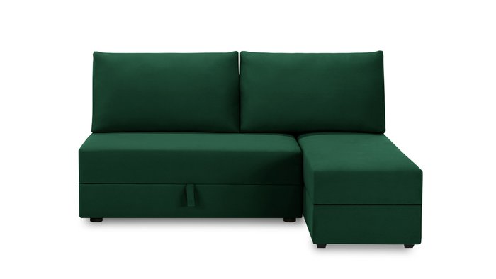 Угловой диван-кровать с оттоманкой Джелонг Лайт зеленого цвета - купить Угловые диваны по цене 65000.0