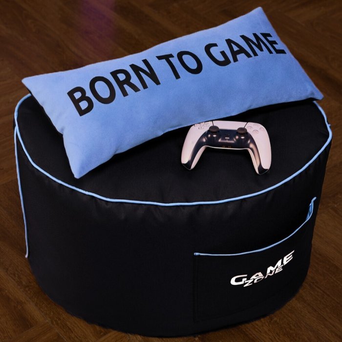 Декоративная подушка Game Zone голубого цвета - лучшие Декоративные подушки в INMYROOM Декоративная подушка Game Zone голубого цвета - лучшие Декоративные подушки в INMYROOM