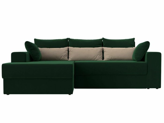 Угловой диван-кровать Майами зеленого цвета левый угол - купить Угловые диваны по цене 52999.0