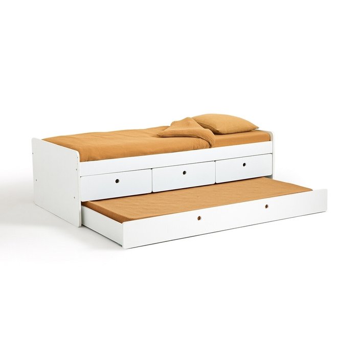 Детская кровать с ящиками Selisa 90x190 белого цвета - лучшие Одноярусные кроватки в INMYROOM
