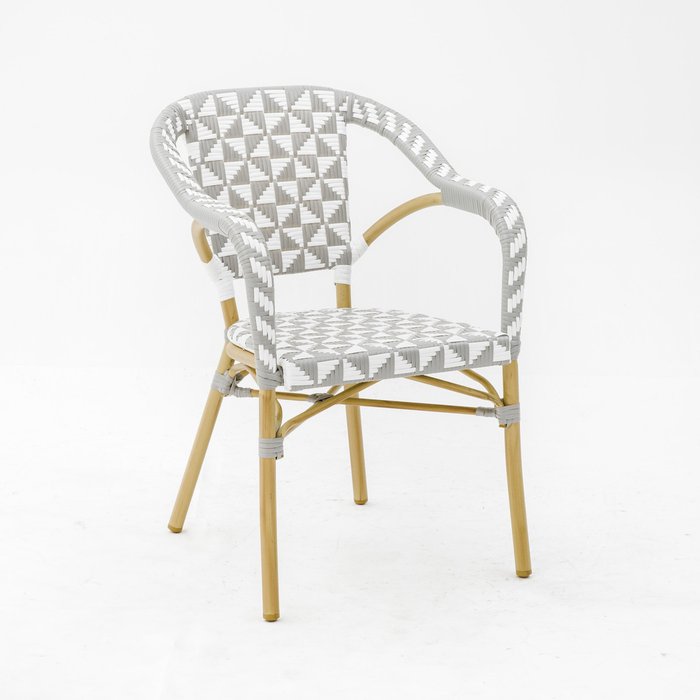 Садовый стул Сен-Жермен серо-белого цвета