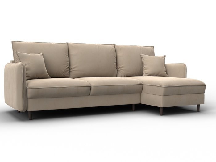 Угловой диван-кровать Лига-064 бежевого цвета Угловой диван-кровать Лига-064 бежевого цвета