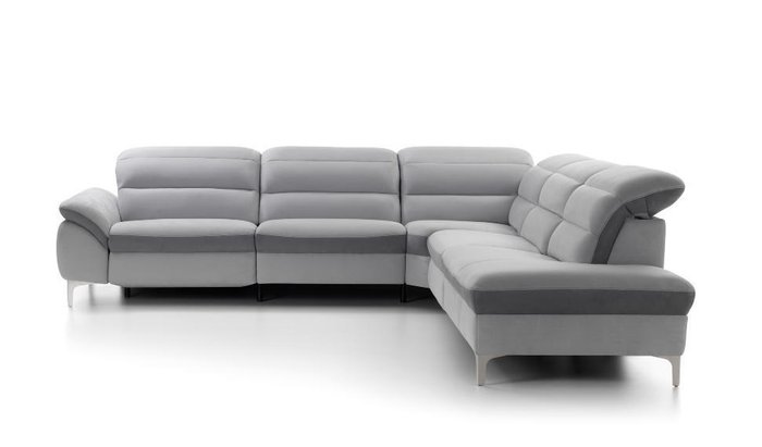 Угловой диван Daphne серого цвета - лучшие Угловые диваны в INMYROOM