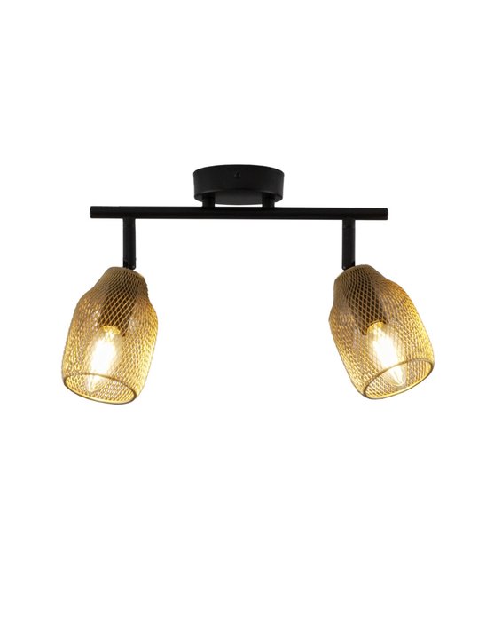 Спот Adalina V11837-2C черно-золотого цвета