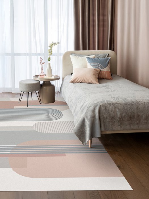 Ковер Blaze loft 135x200 серо-бежевого цвета - лучшие Ковры в INMYROOM