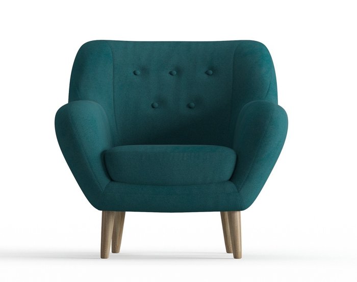 Кресло Cloudy в обивке из велюра темно-зеленого цвета - купить Интерьерные кресла по цене 15250.0