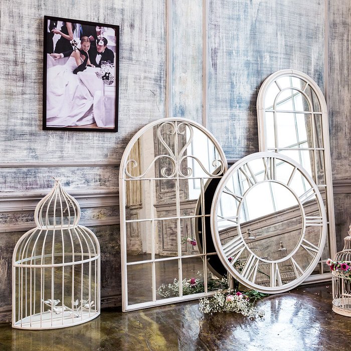 Настенное зеркало «Булонь» (белый антик) - лучшие Декор стен в INMYROOM
