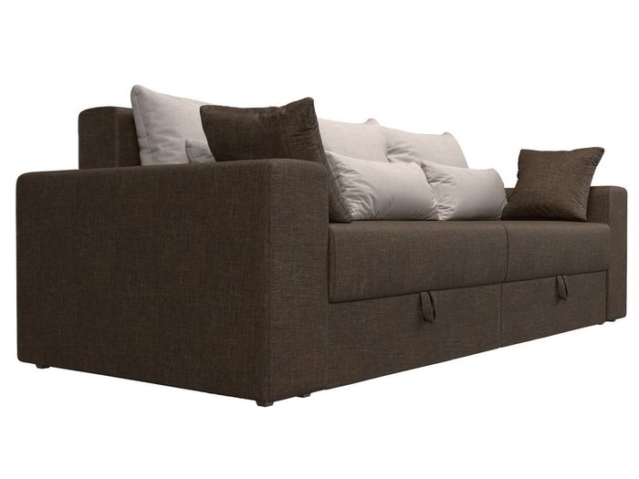 Прямой диван-кровать Мэдисон коричнево-бежевого цвета - лучшие Прямые диваны в INMYROOM