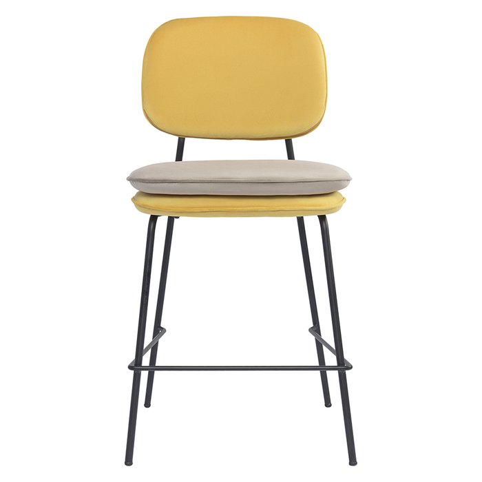 Полубарный стул Реа желто-бежевого цвета - купить Барные стулья по цене 13500.0