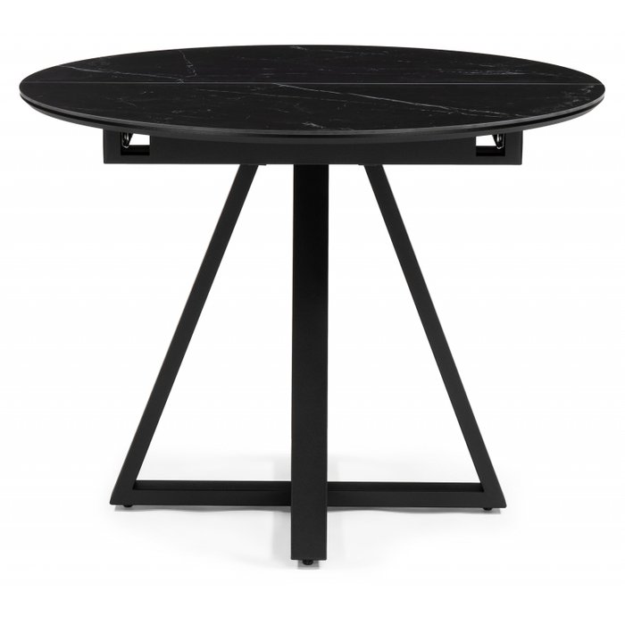 Раздвижной обеденный стол Нельсон черного цвета - купить Обеденные столы по цене 35990.0