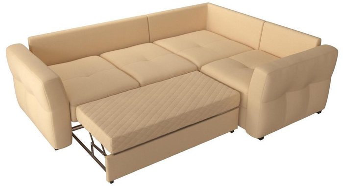Угловой диван-кровать Манхеттен Light светло-бежевого цвета - купить Угловые диваны по цене 29650.0