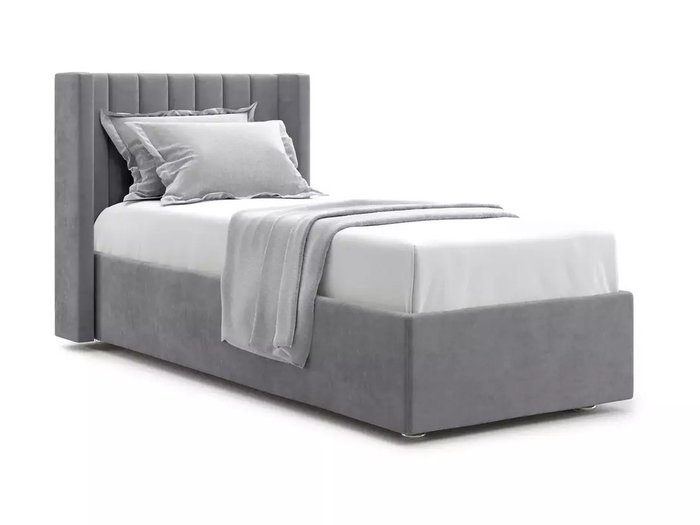 Кровать Premium Mellisa 2 90 серого цвета с подъемным механизмом 