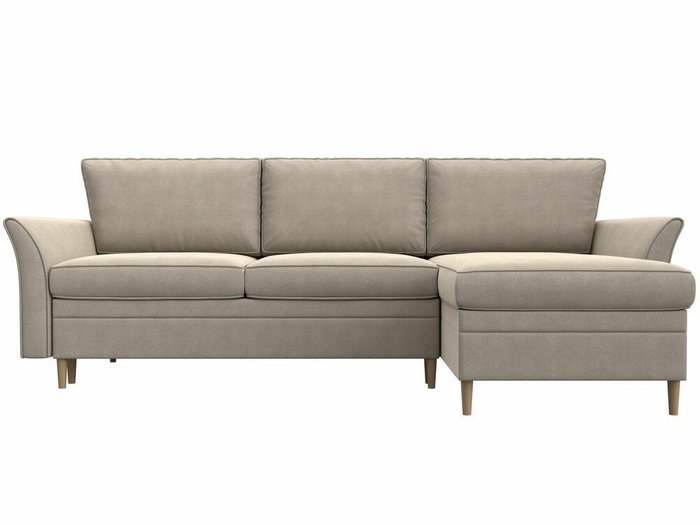 Угловой диван-кровать София бежевого цвета правый угол - купить Угловые диваны по цене 61999.0