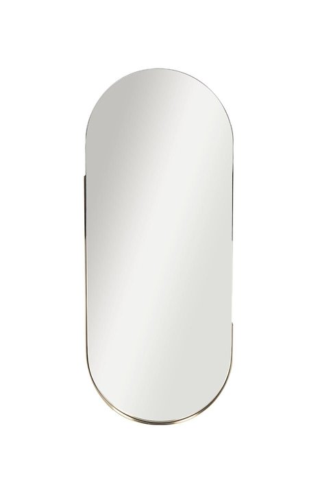 Настенное зеркало овальное в металлической раме 