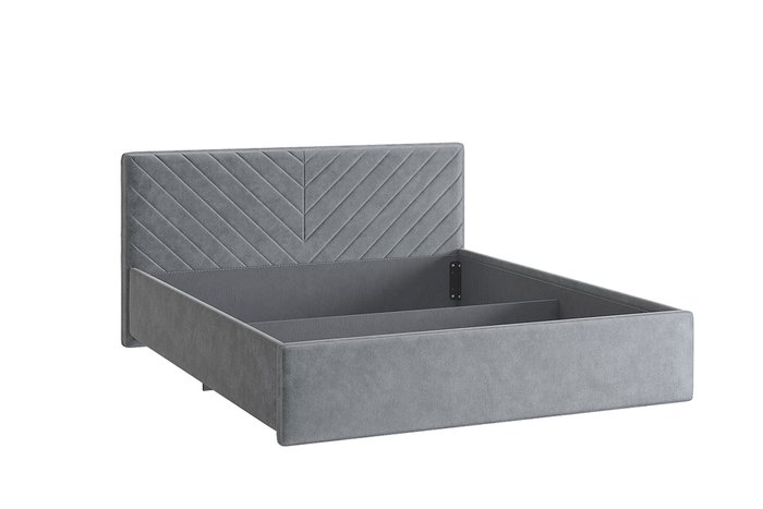 Кровать Сандра 2 160х200 серого цвета без подъемного механизма - лучшие Кровати для спальни в INMYROOM