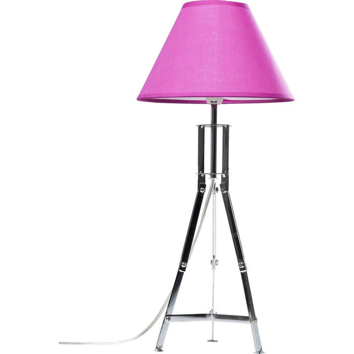Лампа настольная Rhythm с розовым абажуром