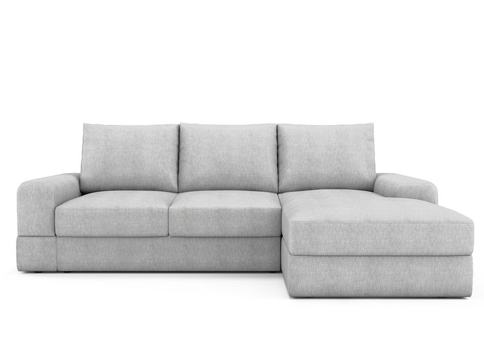 Угловой раскладной диван Elke правый светло-серого цвета