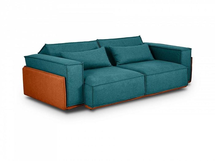 Диван-кровать Asti оранжево-бирюзового цвета - лучшие Прямые диваны в INMYROOM