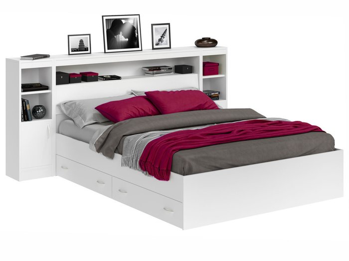 Кровать Виктория 180х200 белого цвета с матрасом