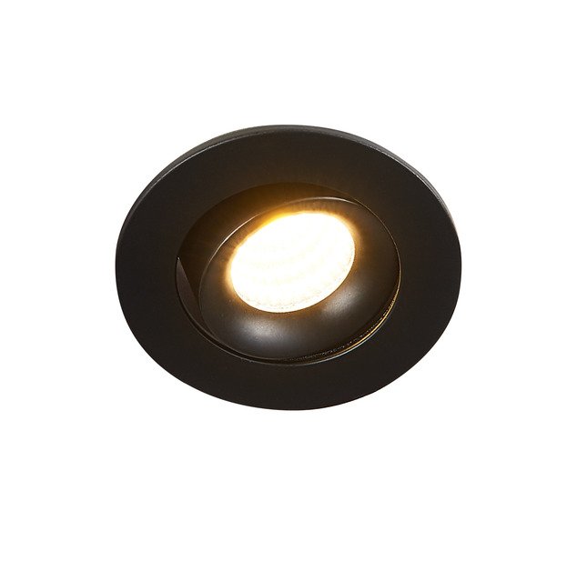 Встроенный поворотный светильник Reni черного цвета.