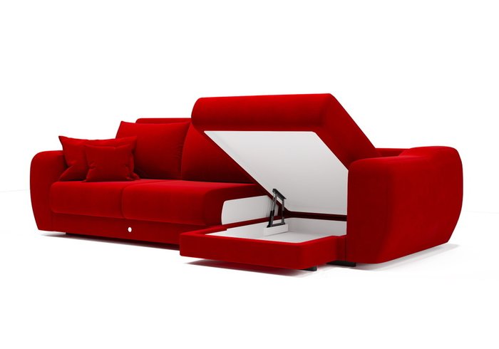 Угловой диван-кровать красного цвета - купить Угловые диваны по цене 270000.0