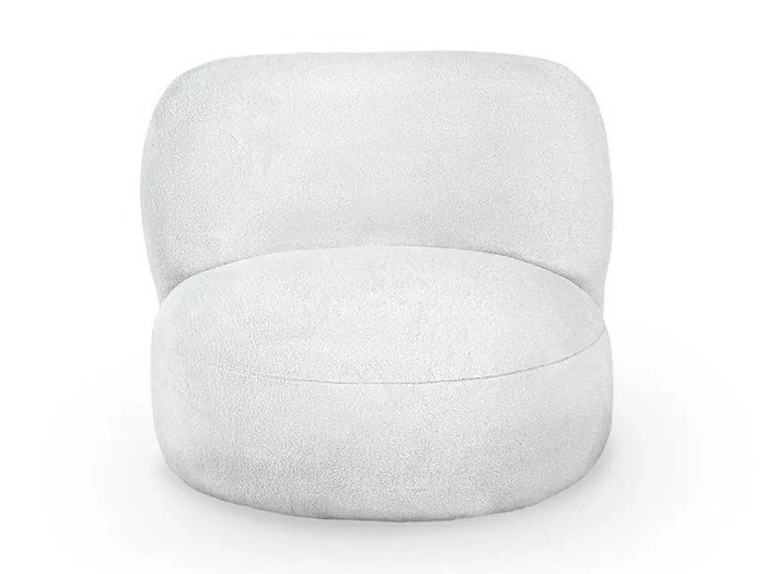 Кресло Patti в обивке из меха белого цвета - купить Интерьерные кресла по цене 43830.0