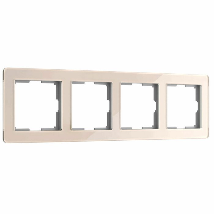 Рамка из акрила на 4 поста Acrylic айвори W0042743 Рамка из акрила на 4 поста Acrylic айвори W0042743