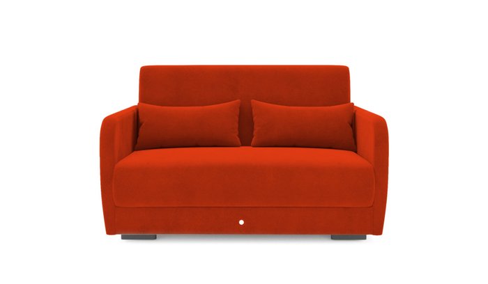 Прямой диван-кровать красного цвета
