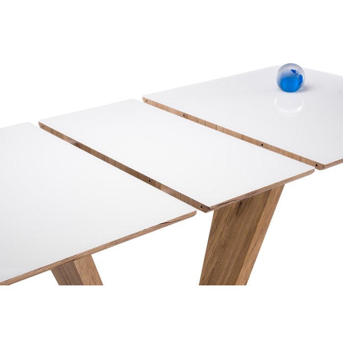 Раздвижной обеденный стол Петир белого цвета  - лучшие Обеденные столы в INMYROOM