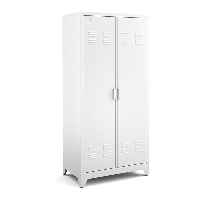 Шкаф с дверками из металла Hiba белого цвета - купить Шкафы распашные по цене 42506.0