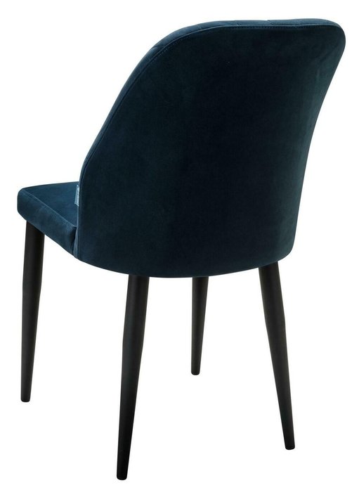 Стул Alen темно-синего цвета с черными ножками - лучшие Обеденные стулья в INMYROOM