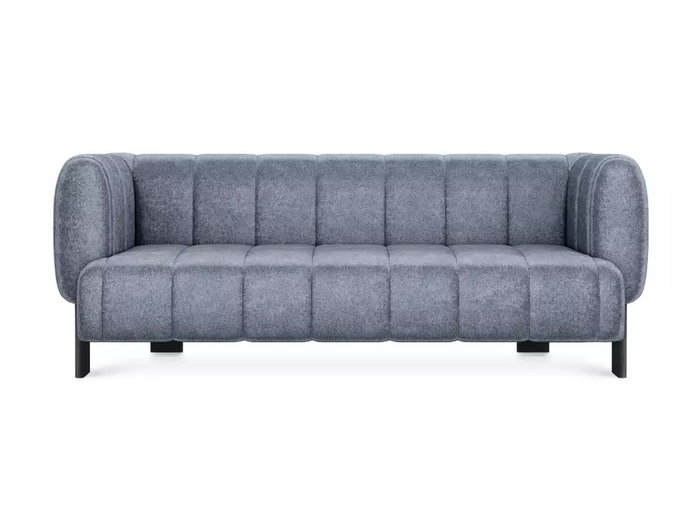 Диван Cassis синего цвета с черными ножками - купить Прямые диваны по цене 86850