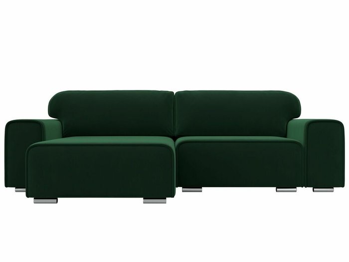 Угловой диван-кровать Лига 029 темно-зеленого цвета левый угол - купить Угловые диваны по цене 66999.0