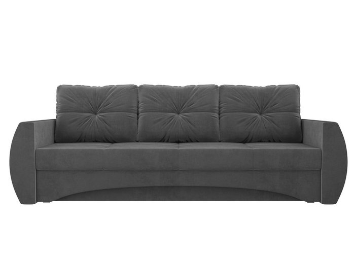 Прямой диван-кровать Сатурн серого цвета - купить Прямые диваны по цене 42990.0