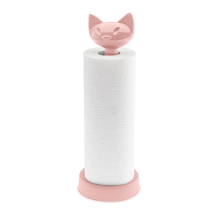 Держатель для бумажных полотенец Miaou розового цвета 