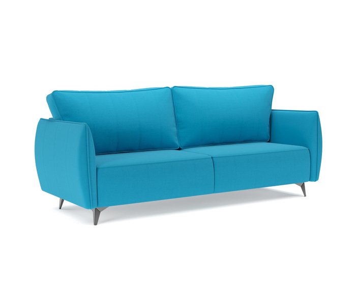 Прямой диван-кровать Осло голубого цвета
