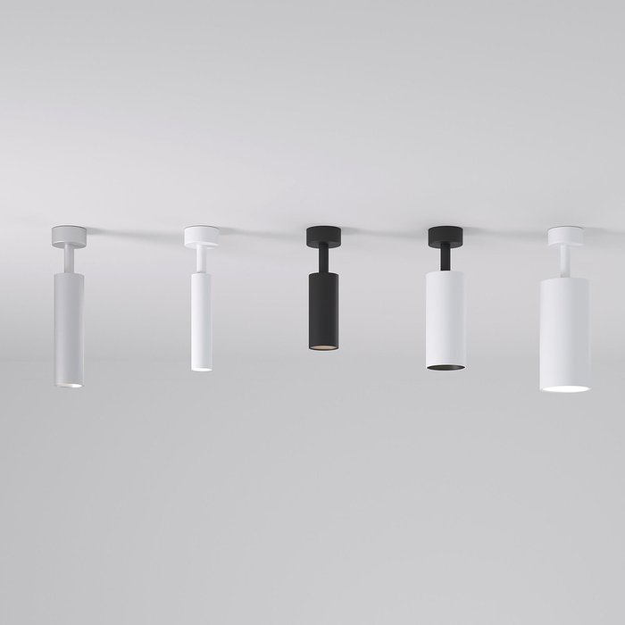 Накладной светодиодный светильник Diffe 3 бело-черного цвета - лучшие Накладные споты в INMYROOM